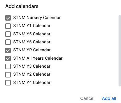 Calendar list image